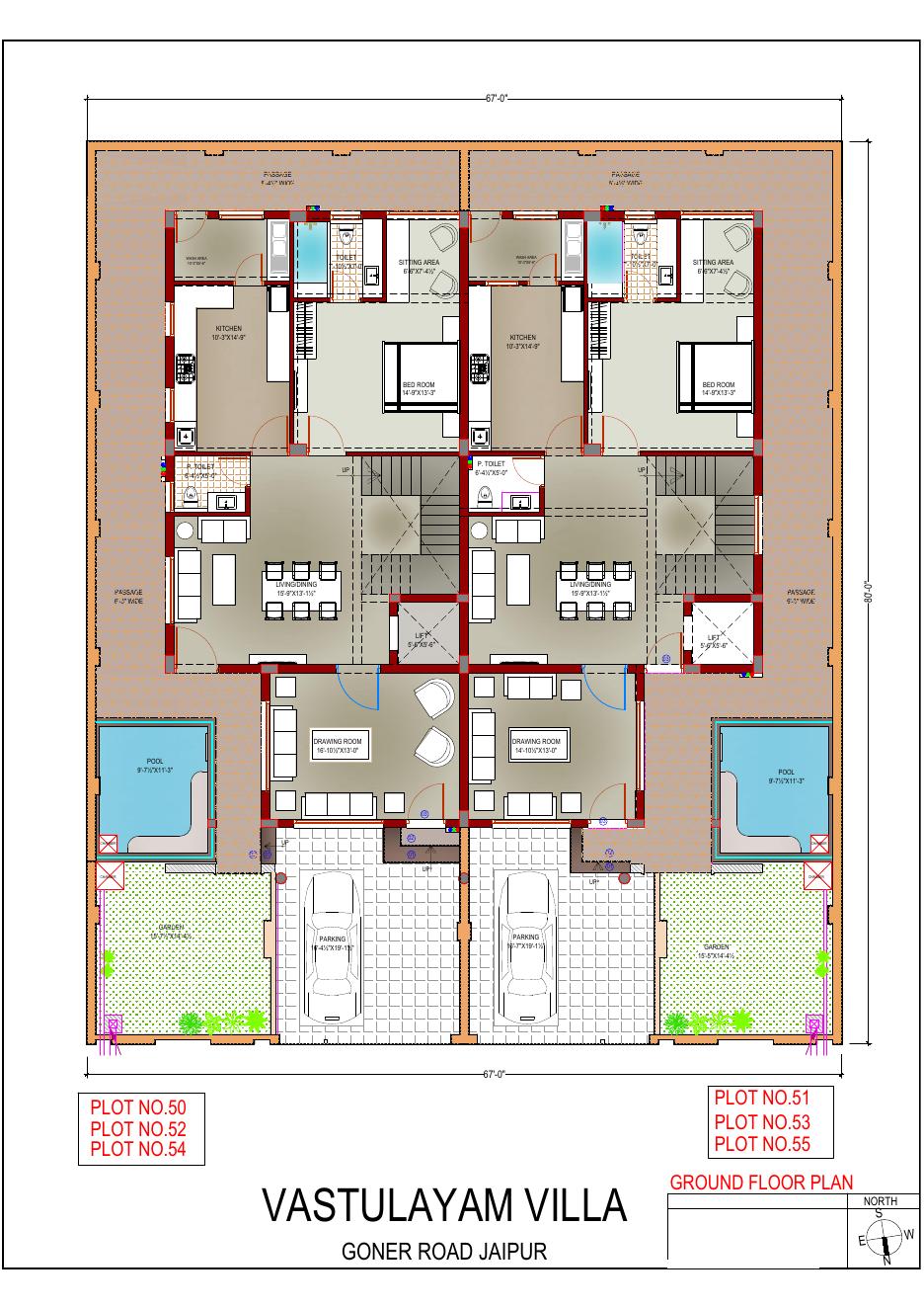 Vastulyam Villas 4 BHK villa floor plan in Jaipur