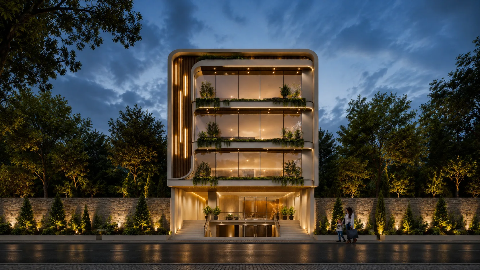Janjaes Urban Office space in Jaipur — modern offices with landscaped forecourt